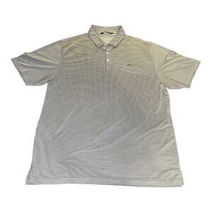 Travis Mathew Polo Shirt Men XL Blue Checkered Lightweight Performance‎ Golf